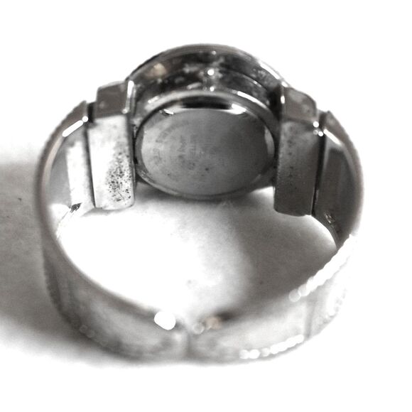 Renaissance Studio Quartz Silver Tone Crafted Metal 4 Inch Cuff Working Watch - Picture 4 of 5